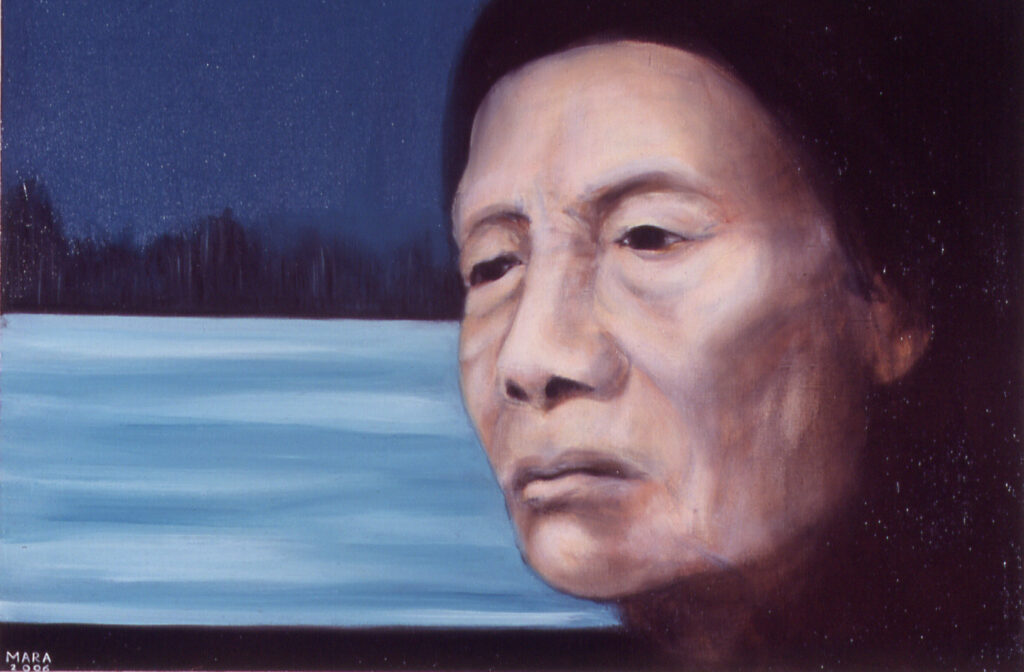 8.Kriipiv üksindus, 2006, õli lõuendil, 87 x 60 cm, erakogus